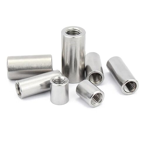M3 M4 M5 M6 M8 M10 M12 M14 M16 A2 304 Stainless Steel Extend Long Lengthen Round Coupling Connector Joint Sleeve Nut(Length 6mm) in Saudi Arabia