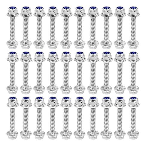 30 Pcs 19M7834 14M7397 Shear Bolt and Lock Nut Kit Compatible with John Deere, Stainless Steel Lawn Mower Shear Pins Set, Sturdy and Durable in Kuwait