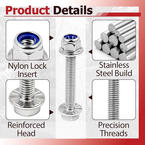 30 Pcs 19M7834 14M7397 Shear Bolt and Lock Nut Kit Compatible with John Deere, Stainless Steel Lawn Mower Shear Pins Set, Sturdy and Durable in Kuwait