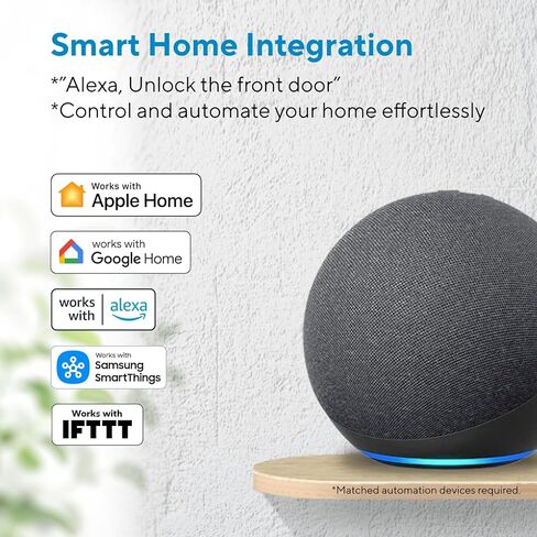 قفل ذكي ULTRALOQ Bolt NFC، انقر لفتحه باستخدام مفتاح Apple Home وAndroid NFC، مدمج WiFi Deadbolt، جهاز التحكم عن بعد في التطبيق، قفل تلقائي، يعمل مع Apple HomeKit، Alexa، Google، معتمد من BHMA in Kuwait