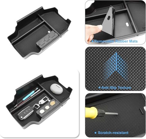 2023 2024 Accord/Accord Hybrid Center Console Organizer for Honda Accord (LX/EX/EX-L/Sport/Sport-L/Touring) Armrest Storage Box, 2023 Accord Organizer 2024 Accord Accessories (Black Mats) in Kuwait