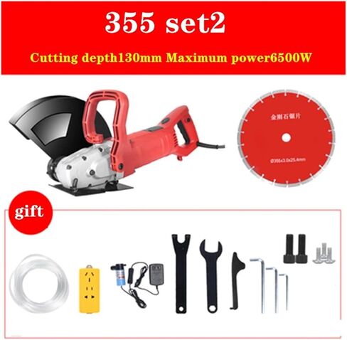 Wall Grooving Machine 6500W Electric Wall Chaser Groove Cutting Machine Wall Slotting Machine Steel Concrete Cutting Machine for Cutting Slotting Marble Concrete Grooves in Kuwait