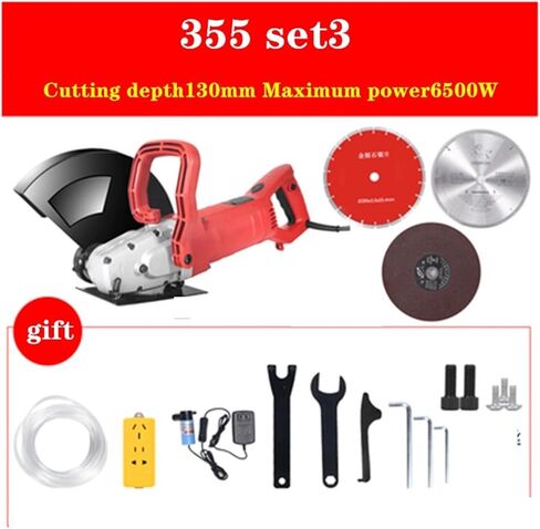 Wall Grooving Machine 6500W Electric Wall Chaser Groove Cutting Machine Wall Slotting Machine Steel Concrete Cutting Machine for Cutting Slotting Marble Concrete Grooves in Kuwait