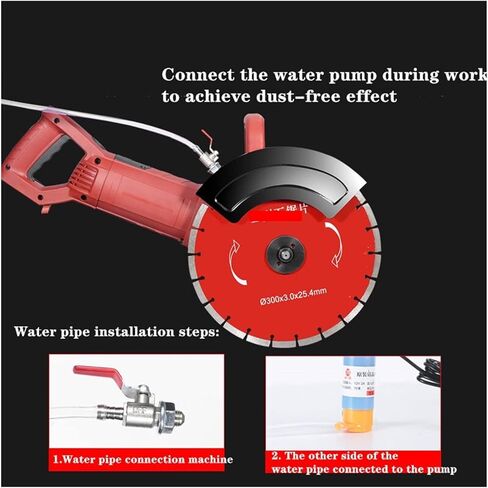 Wall Grooving Machine 6500W Electric Wall Chaser Groove Cutting Machine Wall Slotting Machine Steel Concrete Cutting Machine for Cutting Slotting Marble Concrete Grooves in Kuwait