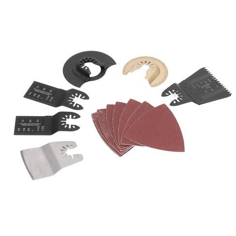 16Pcs Woodworking Saw Set for Multiple Materials, Fast Cutting High Carbon Steel s with Size Unit Markings, Compatible with Many Oscillating Multitools, Includes Sandpap in Kuwait