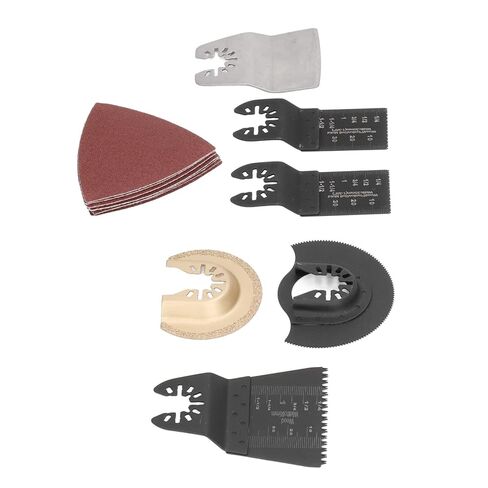 16Pcs Woodworking Saw Set for Multiple Materials, Fast Cutting High Carbon Steel s with Size Unit Markings, Compatible with Many Oscillating Multitools, Includes Sandpap in Kuwait