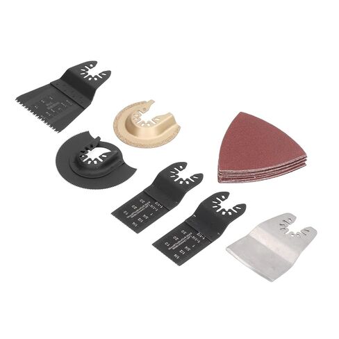 16Pcs Woodworking Saw Set for Multiple Materials, Fast Cutting High Carbon Steel s with Size Unit Markings, Compatible with Many Oscillating Multitools, Includes Sandpap in Kuwait