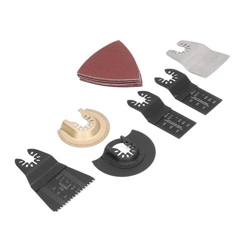 16Pcs Woodworking Saw Set for Multiple Materials, Fast Cutting High Carbon Steel s with Size Unit Markings, Compatible with Many Oscillating Multitools, Includes Sandpap in Kuwait