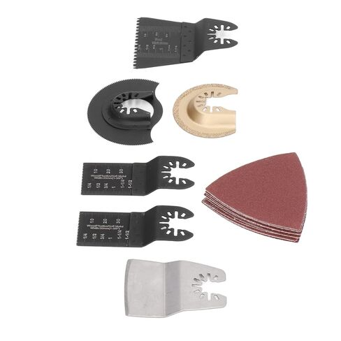 16Pcs Woodworking Saw Set for Multiple Materials, Fast Cutting High Carbon Steel s with Size Unit Markings, Compatible with Many Oscillating Multitools, Includes Sandpap in Kuwait