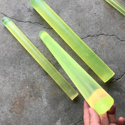 قضيب مستدير صلب من البولي يوريثين، 250 مم، Ø15-100 مم، قضيب PU عالي المرونة، قضيب مطاطي/بلاستيك متين، ممتص للصدمات، أختام للآلات الصناعية والأعمال اليدوية ((قطعتان) 15 * 250 مم) in Kuwait