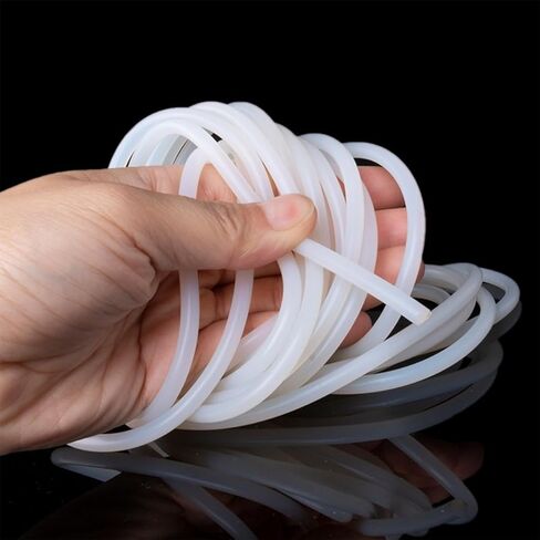 High Temperature Resistant Silicone Rubber Cord 1-30mm Diameter Round Solid Silicone Rubber Rod Bar for Machinery Gaskets Seals Heat Press(4mm*5m) in Saudi Arabia