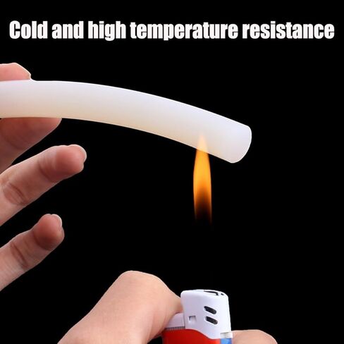 High Temperature Resistant Silicone Rubber Cord 1-30mm Diameter Round Solid Silicone Rubber Rod Bar for Machinery Gaskets Seals Heat Press(4mm*5m) in Saudi Arabia