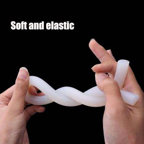 High Temperature Resistant Silicone Rubber Cord 1-30mm Diameter Round Solid Silicone Rubber Rod Bar for Machinery Gaskets Seals Heat Press(4mm*5m) in Saudi Arabia