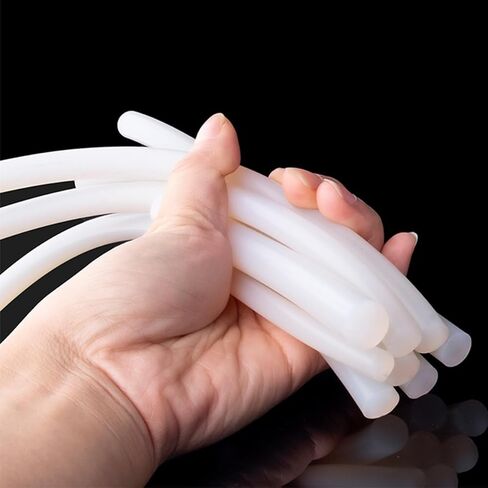 High Temperature Resistant Silicone Rubber Cord 1-30mm Diameter Round Solid Silicone Rubber Rod Bar for Machinery Gaskets Seals Heat Press(4mm*5m) in Saudi Arabia