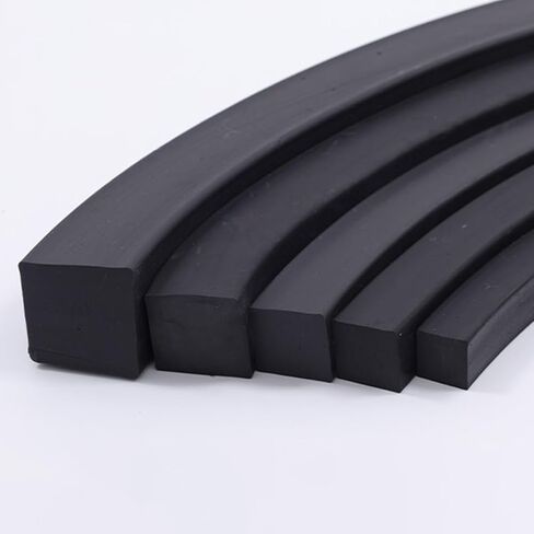 شريط مطاطي مربع أسود 4 مم - 8 مم ارتفاع درجة الحرارة شريط قضيب صلب حشية سلك للآلات الصناعية لمشاريع DIY (3 متر، 6 مم * 6 مم) in Kuwait