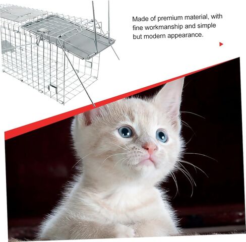 Rugged Metal Cage Live Folding Hunting Supplies Humane Catching for Raccoons Opossums Cats Rabbits in Saudi Arabia