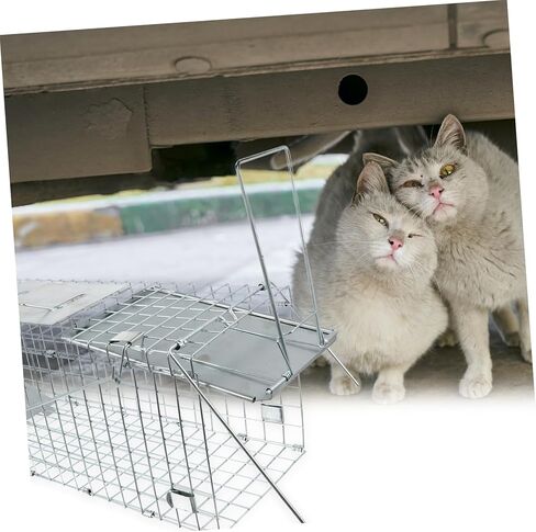 Rugged Metal Cage Live Folding Hunting Supplies Humane Catching for Raccoons Opossums Cats Rabbits in Saudi Arabia