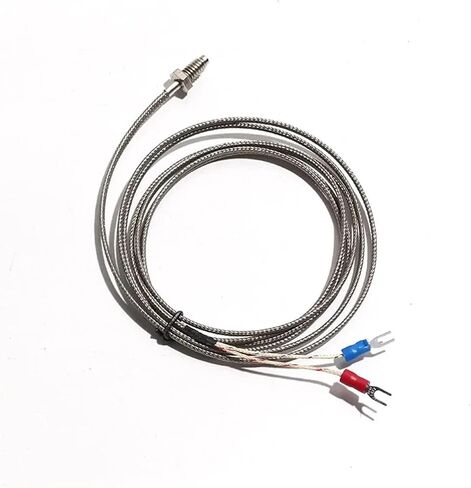 K/E/J Type M8*1.25 Thread Screw Thermocouple Temperature Controller with Metal-Shielded Wire 1Pcs(M8 K 5M) in Kuwait