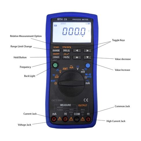 Precision universal calibrator/Universal Process loop Calibrator/Multifunction process calibrator - Measuring Current, Resistance, Voltage for Calibration of Process Control Instruments; Model: BTH-C9 in Kuwait