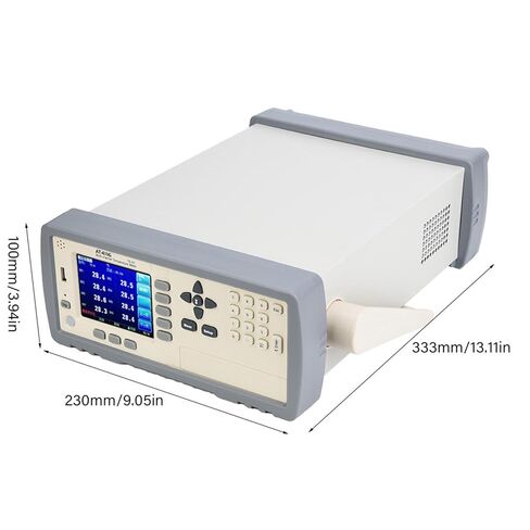 AT4116 جهاز اختبار درجة الحرارة بـ 16 قناة مع شاشة TFT LCD وشاشة ترانزستور رقيقة ومنفذ USB للاختبار المتوازي متعدد القنوات 200 إلى 1300 K J T دعم مزدوج حراري (قابس أمريكي 110 فولت) in Saudi Arabia