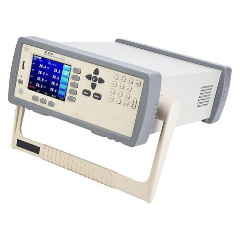AT4116 جهاز اختبار درجة الحرارة بـ 16 قناة مع شاشة TFT LCD وشاشة ترانزستور رقيقة ومنفذ USB للاختبار المتوازي متعدد القنوات 200 إلى 1300 K J T دعم مزدوج حراري (قابس أمريكي 110 فولت) in Saudi Arabia