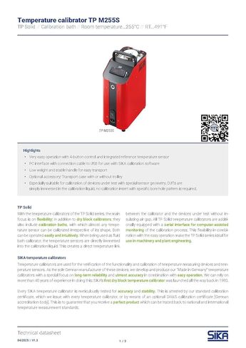 SIKA TPM255S معايرة درجة الحرارة المحمولة، حمام المعايرة، RT إلى 491 درجة فهرنهايت (RT إلى 255 درجة مئوية)، دقة عالية ±0.2 درجة مئوية، ±0.05 درجة مئوية، قطر 60 مم، حمام زيت ساخن، شريط التحريك المغناطيسي، 115 فولت/230 فولت in Saudi Arabia