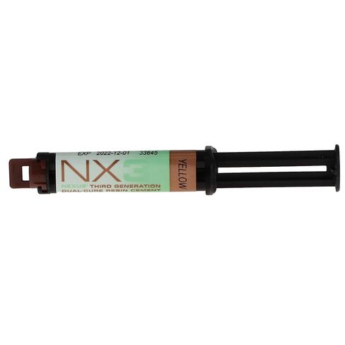 Kerr Dental 33645 NX3 Universal Adhesive Resin Cement Dual Cure Automix Syringe Yellow 5 Gm in Kuwait
