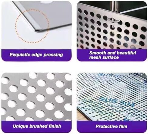 Stainless Steel Expanded Metal Sheet - Weather-Resistant Perforated Mesh for Balcony Railing, Garden Barrier, Window Sill Protection, and Flower Support Fence in Kuwait