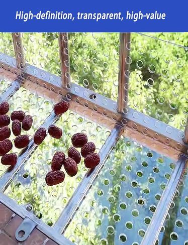 Lightweight Perforated Polycarbonate Sheets - Waterproof Mesh Design Balcony/Window Protection Panels (30x350cm) for Enhanced Safety and Durability in Kuwait