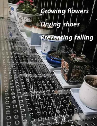 Lightweight Perforated Polycarbonate Sheets - Waterproof Mesh Design Balcony/Window Protection Panels (30x350cm) for Enhanced Safety and Durability in Kuwait