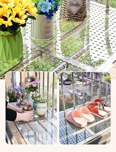 Lightweight Perforated Polycarbonate Sheets - Waterproof Mesh Design Balcony/Window Protection Panels (30x350cm) for Enhanced Safety and Durability in Kuwait