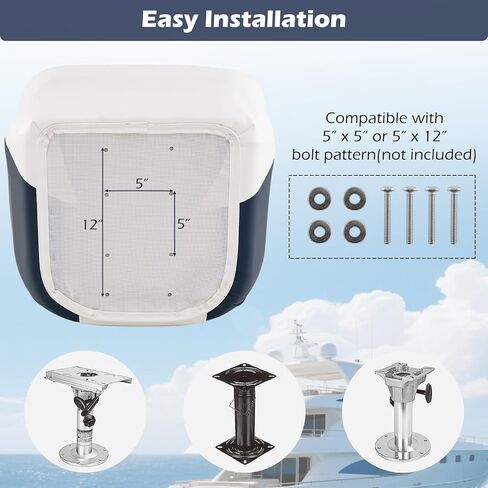 مقعد دلو الكابتن العائم من GYMAX، مقاعد قارب عالية الظهر ممتازة مع بطانة إسفنجية سميكة، جلد PVC مقاوم للماء، مساند للأذرع منحنية لقارب الصيد، قارب لمشاهدة معالم المدينة، قارب سريع، زورق in Saudi Arabia