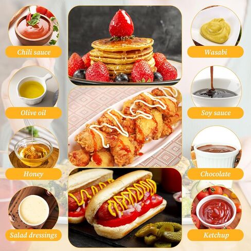 8 Pack 23oz Plastic Squeeze Bottles, 3 Hole Squeeze Bottles for Sauces, Salad Sauce Condiment Cream for Kitchen Restaurant Bakery in Saudi Arabia