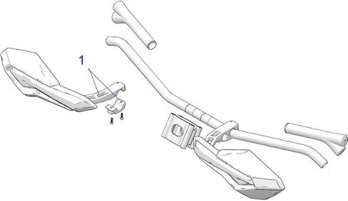 Snowmobile Axys Straight Bar Handguard Mounts 2880939، متوافق مع 2016-2019 Rush/Switchback، 2019-2021 INDY، 2021AXYS (قطعتان) in Kuwait