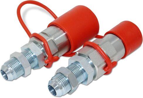 Flat Face Hydraulic Quick Coupler, 3/4" Body x #12 JIC Skid Steer Bulkhead Mount in Saudi Arabia