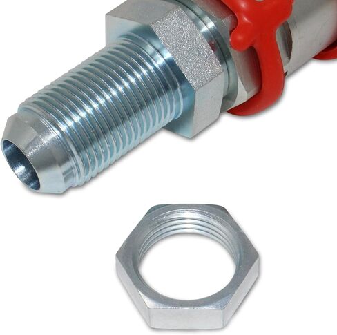 Flat Face Hydraulic Quick Coupler, 3/4" Body x #12 JIC Skid Steer Bulkhead Mount in Saudi Arabia