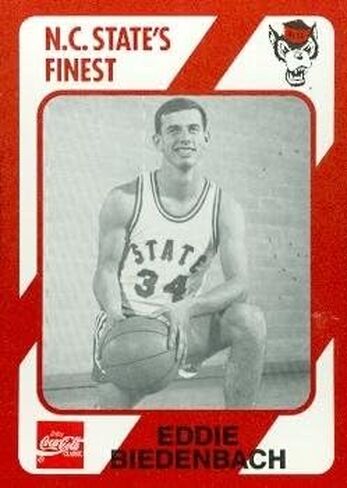 Autograph Warehouse Eddie Biedenbach Basketball Card (N.C. North Carolina State) 1989 Collegiate Collection No.21 in Saudi Arabia