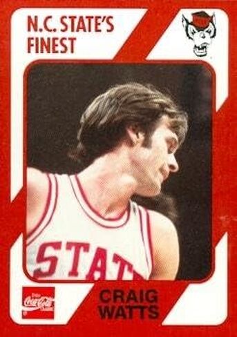 Autograph Warehouse Craig Watts Basketball Card (N.C. North Carolina State) 1989 Collegiate Collection No.45 in Kuwait