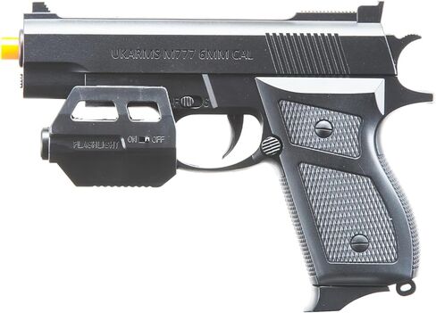 UKARMS UK Arms V1918A مسدس Airsoft يعمل بالزنبرك مع ضوء (اللون: أسود) in Kuwait