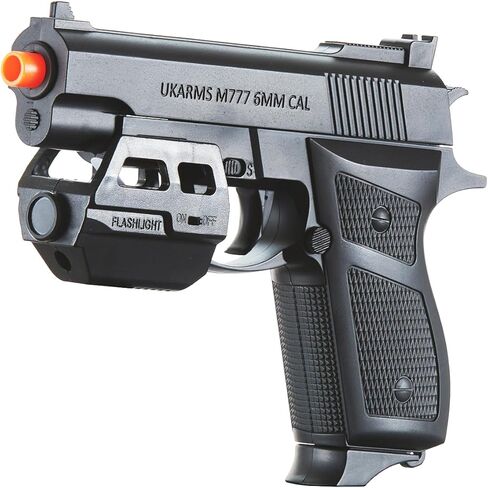 UKARMS UK Arms V1918A مسدس Airsoft يعمل بالزنبرك مع ضوء (اللون: أسود) in Kuwait