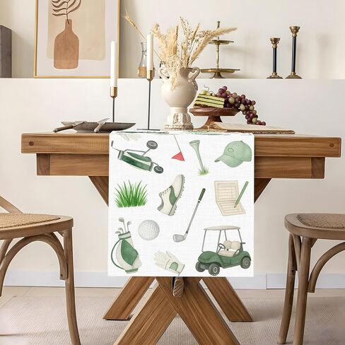 Golf Party Decorations Let's Partee Table Runner Sports Ball Birthday Party Decoration Home Kitchen Dining Room Table Decor in Kuwait