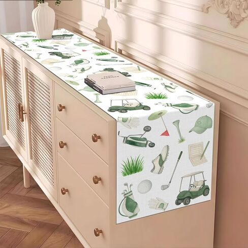 Golf Party Decorations Let's Partee Table Runner Sports Ball Birthday Party Decoration Home Kitchen Dining Room Table Decor in Kuwait