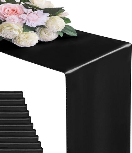 6Pack Table Runner 12 x 108 Inches Satin Silk Table Runner for Wedding, Birthday Party, Banquets, Graduations Decoration, fit Rectange and Round Table-Purple in Saudi Arabia