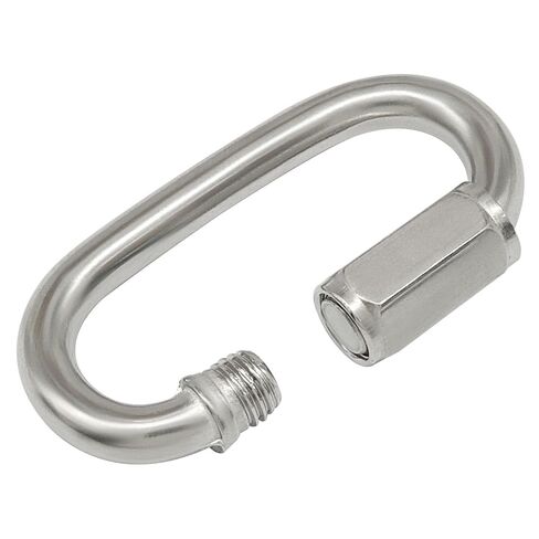 10Pcs M3.5 Stainless Steel Quick Links 176 Lbs Capacity Carabiner, 304 Stainless Steel Screw Carabiner Chain Hooks, Locking Chain Repair Links for Outdoor Traveling Equipment/Pets Keychain in Kuwait