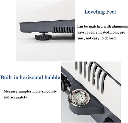 Lab Halogen Moisture Analyzer, 50g/0.001g Automatic Moisture Meter, 50-80℃ Heating, 0-90min Timing Setting, with RS-232C Data Interface, for Grain, Powder, Herb, Tea in Kuwait