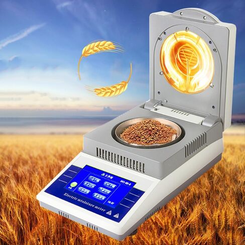 Lab Halogen Moisture Analyzer, 50g/0.001g Automatic Moisture Meter, 50-80℃ Heating, 0-90min Timing Setting, with RS-232C Data Interface, for Grain, Powder, Herb, Tea in Kuwait