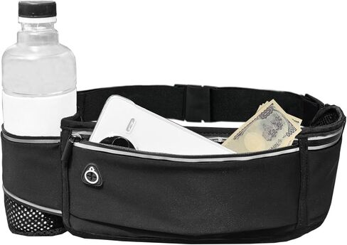 Slim Running Belt for Men & Women, With Pouch for Phone, Bottle Water, Keys & Essentials, Includes Free Wristband in Kuwait