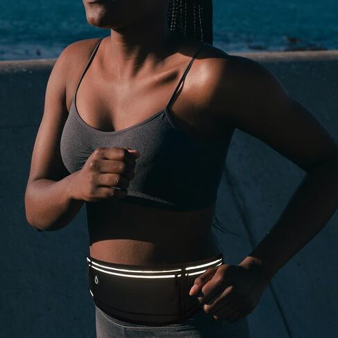 Slim Running Belt for Men & Women, With Pouch for Phone, Bottle Water, Keys & Essentials, Includes Free Wristband in Kuwait