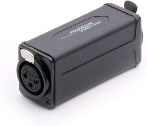 1Pc Black 3Pins XLR Straight Adapter Panel Mount Connector Male to Female Extension Adapter(1xMetal-Female-F) in Kuwait