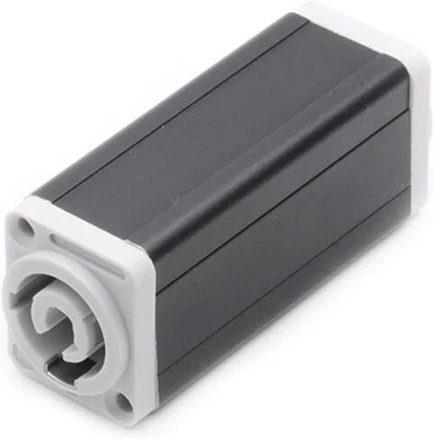1Pc LED PowerCon AC Coupler Adapter Extender Connector Speakon Panel Mount Straight(L-Metal-White-White) in Kuwait